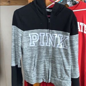 Zip up PINK hoodie